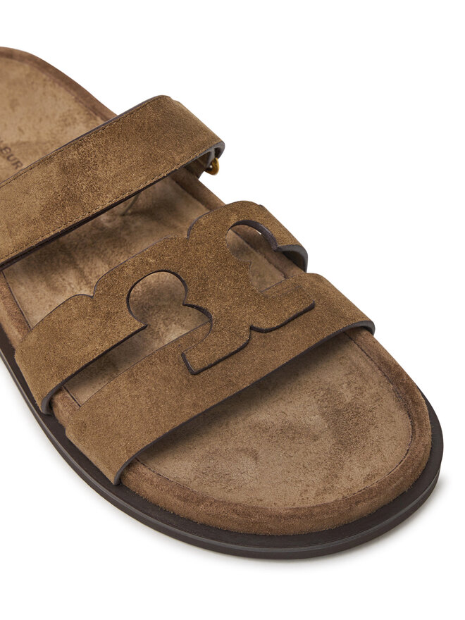 Tory Burch Klapki Tory Burch Ines Sport Slide 163481 Brązowy