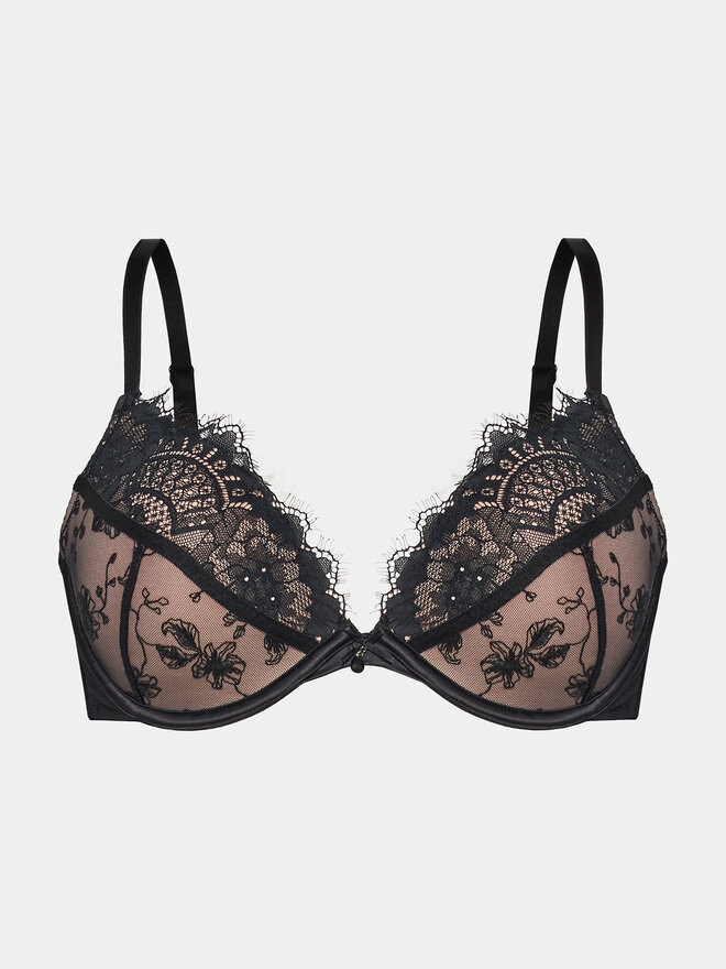 Hunkemöller Hunkemöller Бюстгальтер push-up Sia Pp Push 203528 Чорний