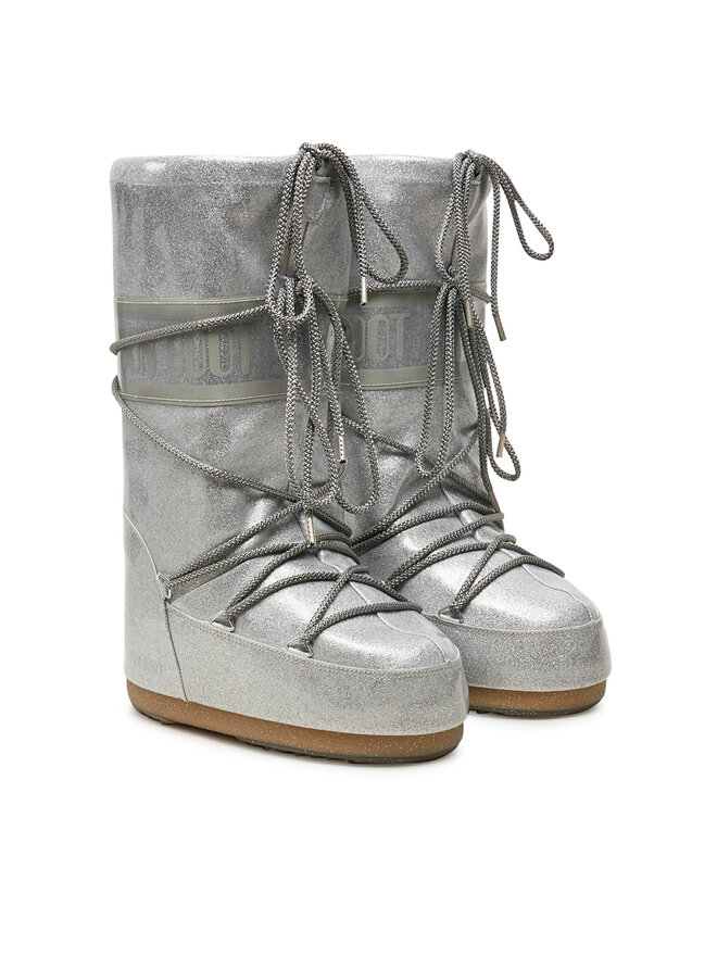 Moon Boot Śniegowce Moon Boot Icon Glitter 80D1402850 Srebrny