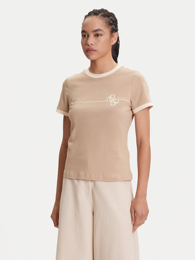 Guess Guess Camiseta V5YI01 J1314 Beis Regular Fit