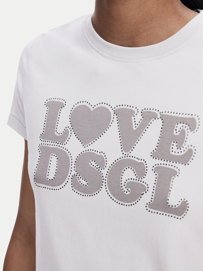 Desigual Desigual Camiseta Love Dsgl 25SWTK10 Gris Regular Fit
