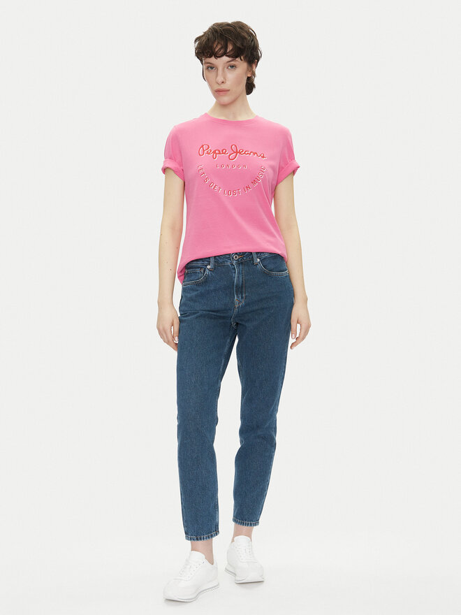 Pepe Jeans Pepe Jeans Marškinėliai Rumer PL506072 Rožinė Regular Fit