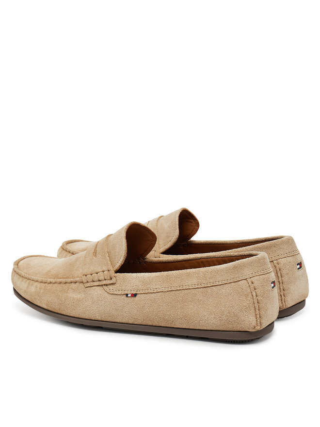 Tommy Hilfiger Mokaszin Tommy Hilfiger Casual Hilfiger Suede Driver FM0FM04998 Bézs