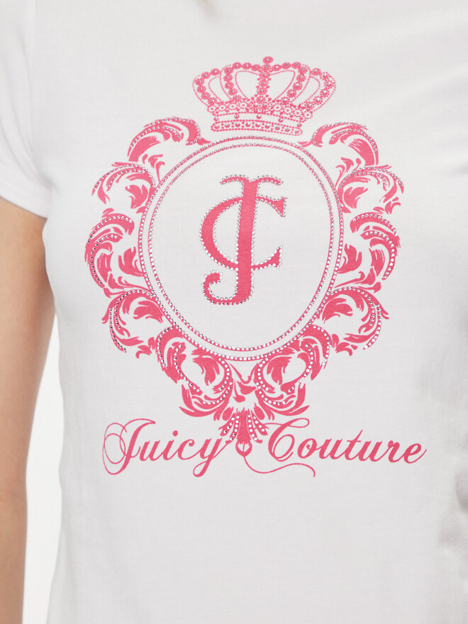 Juicy Couture Juicy Couture T-Shirt Heritage Crest Tee JCWCT24337 Weiß Slim Fit