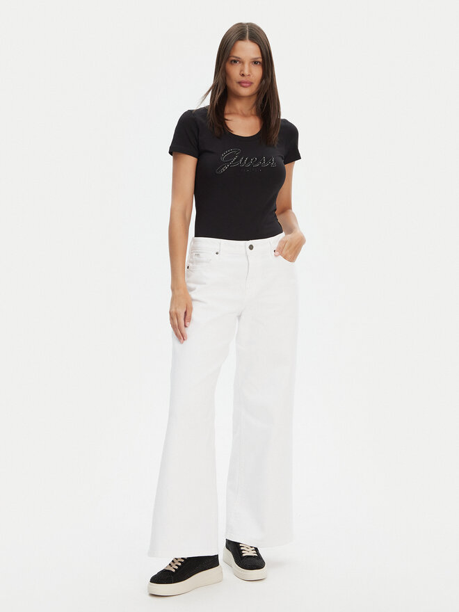 Guess Guess T-Shirt W5YI46 J1314 Μαύρο Regular Fit