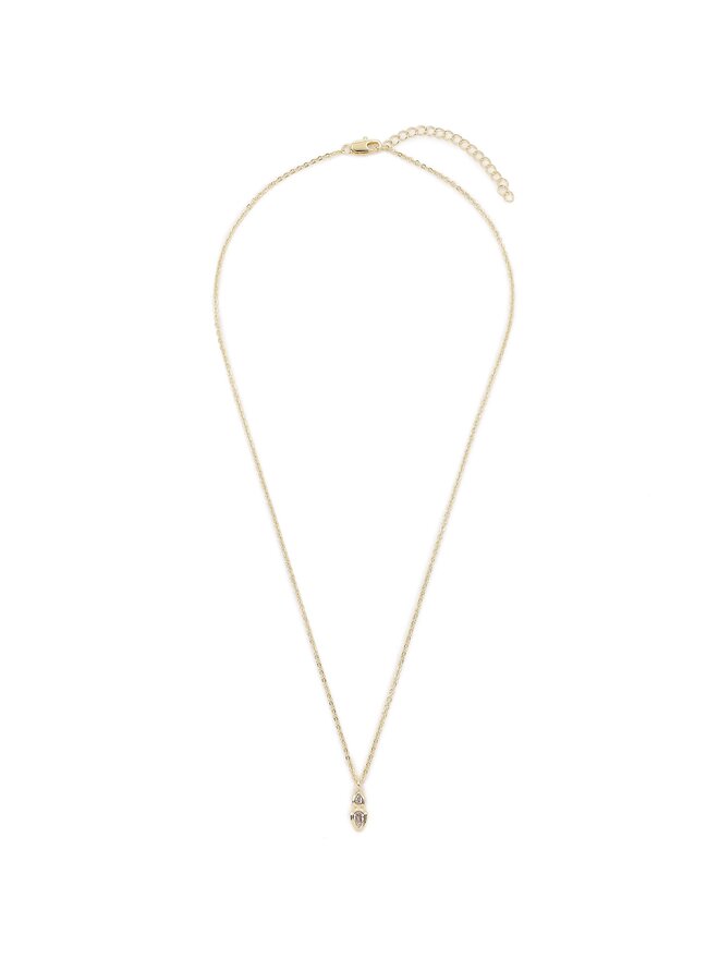 Luv AJ Set de 2 collares Luv AJ Stellar Bezel Charm Necklace Set HOL22-N-SBCN-G Oro