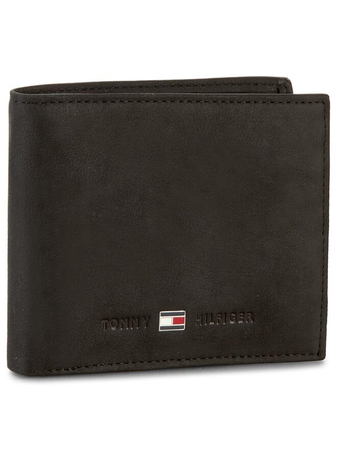 Tommy Hilfiger Liels vīriešu maks Tommy Hilfiger Johnson Mini Cc Wallet AM0AM00663 Melns