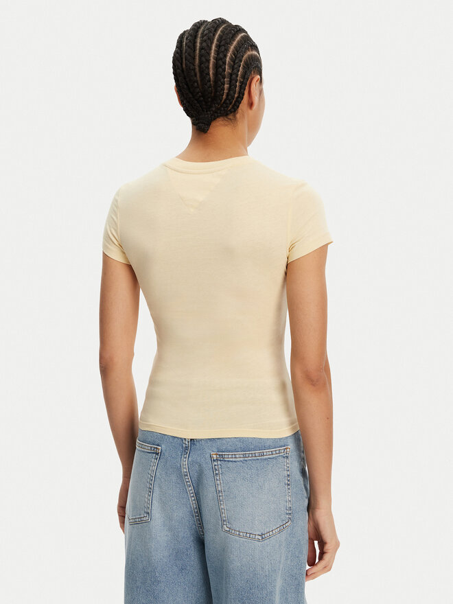 Tommy Jeans Tommy Jeans Camiseta Tonal Linear DW0DW20315 Amarillo Slim Fit