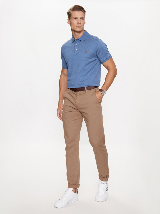 Polo Ralph Lauren Polo Ralph Lauren Поло 710713130008 Голубий Custom Slim Fit