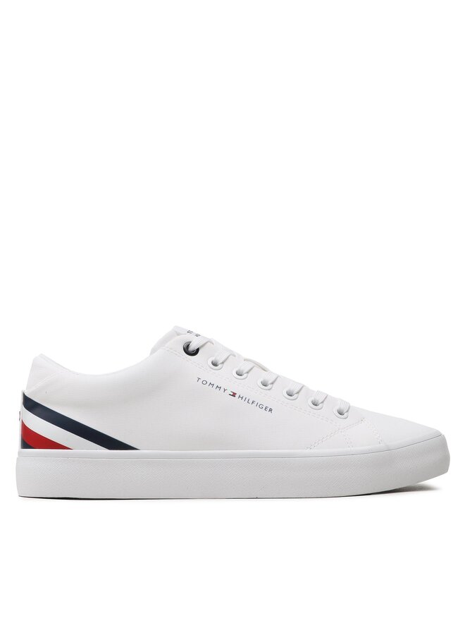 Tommy Hilfiger Sportcipők Tommy Hilfiger Th Hi Vulc Core Low Stripes FM0FM04735 Fehér