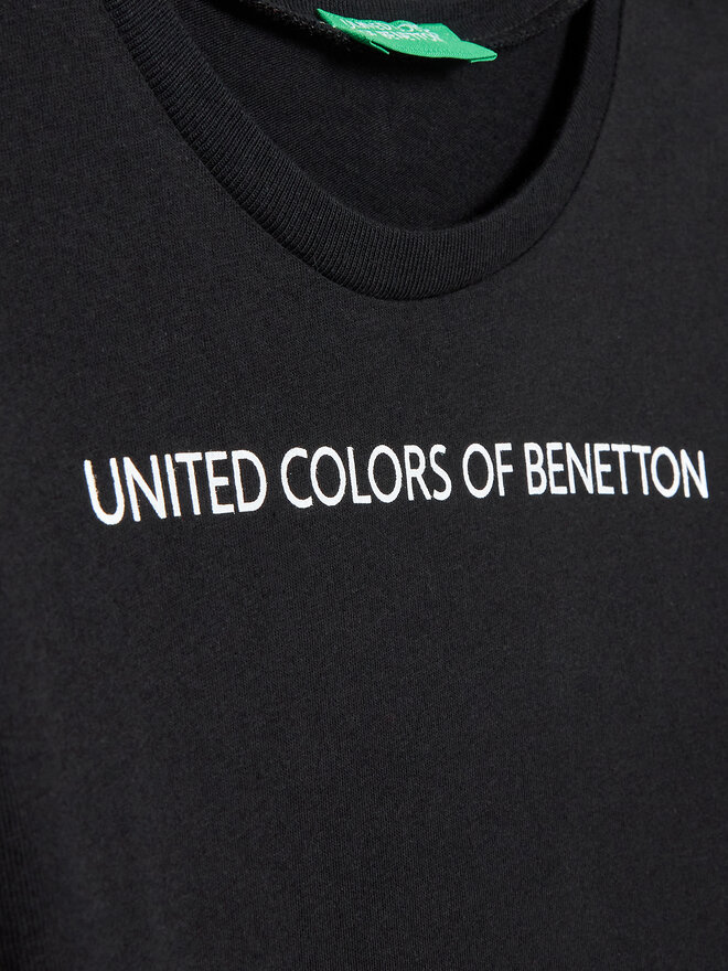 United Colors Of Benetton United Colors Of Benetton Marškinėliai 3096C10D2 Juoda Regular Fit