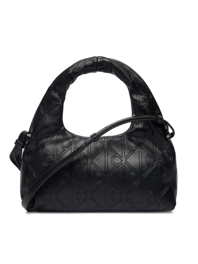 Calvin Klein Handtasche Calvin Klein Emblem Aop Puffer Bag With Strap LV04F3200G Schwarz