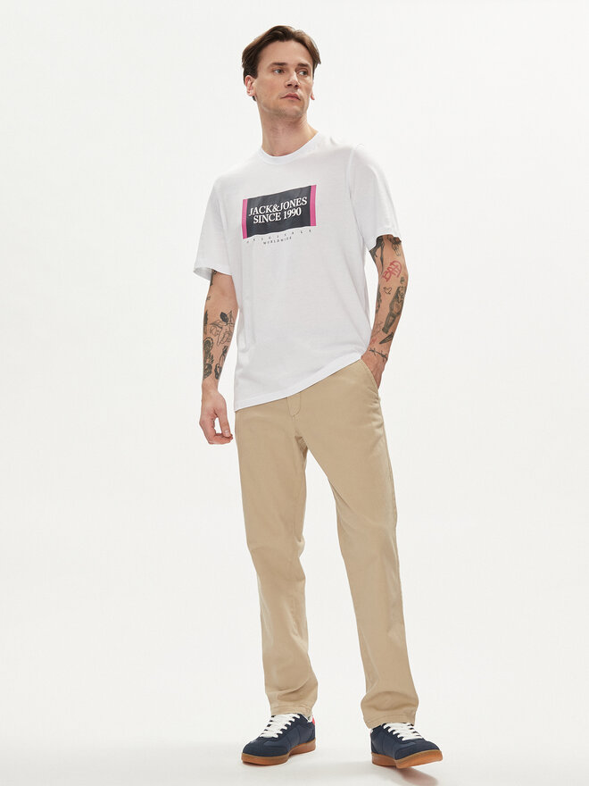 Jack&Jones Jack&Jones Marškinėliai Lafayette 12252681 Balta Standard Fit