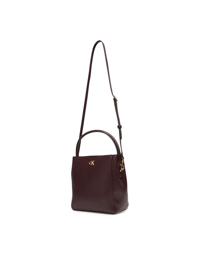 Calvin Klein Handtasche Calvin Klein Ck Bucket With Strap LV04F3174G Dunkelrot