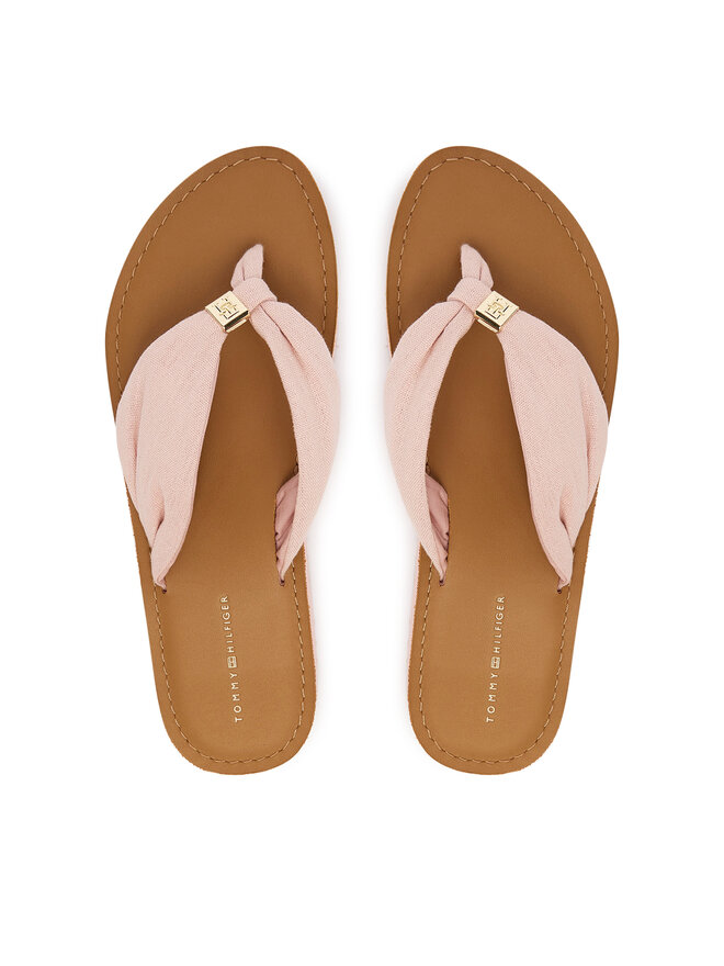 Tommy Hilfiger Zehentrenner Tommy Hilfiger Th Ltr Footbed Summer Sandal FW0FW09194 Rosa