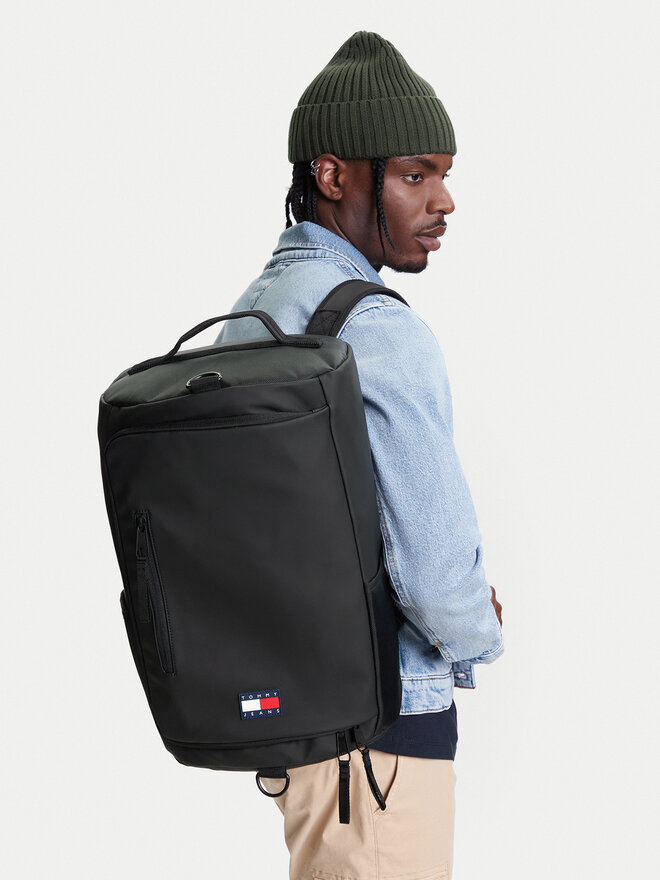 Tommy Jeans Σακίδιο Tommy Jeans Tjm Elevated Pu Multi Backpack AM0AM13407 Μαύρο