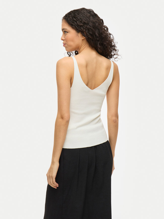 Vila Vila Τοπ Wennie 14104135 Λευκό Regular Fit