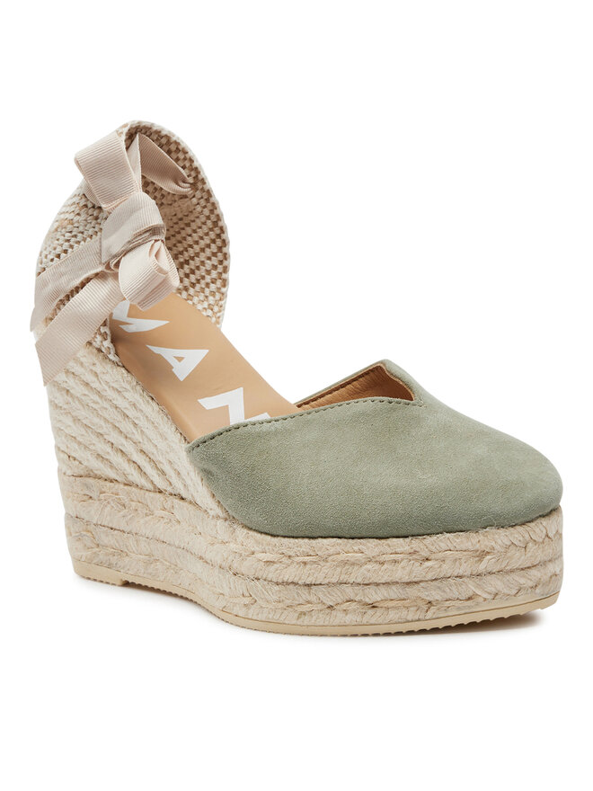 Manebi Espadrilles Manebi Hamptons Heart-Shaped Wedge Espadrilles W 0.1 WH Zöld
