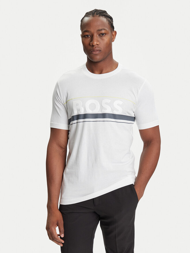 BOSS BOSS Camiseta Iconic Zone 50550113 Blanco Regular Fit
