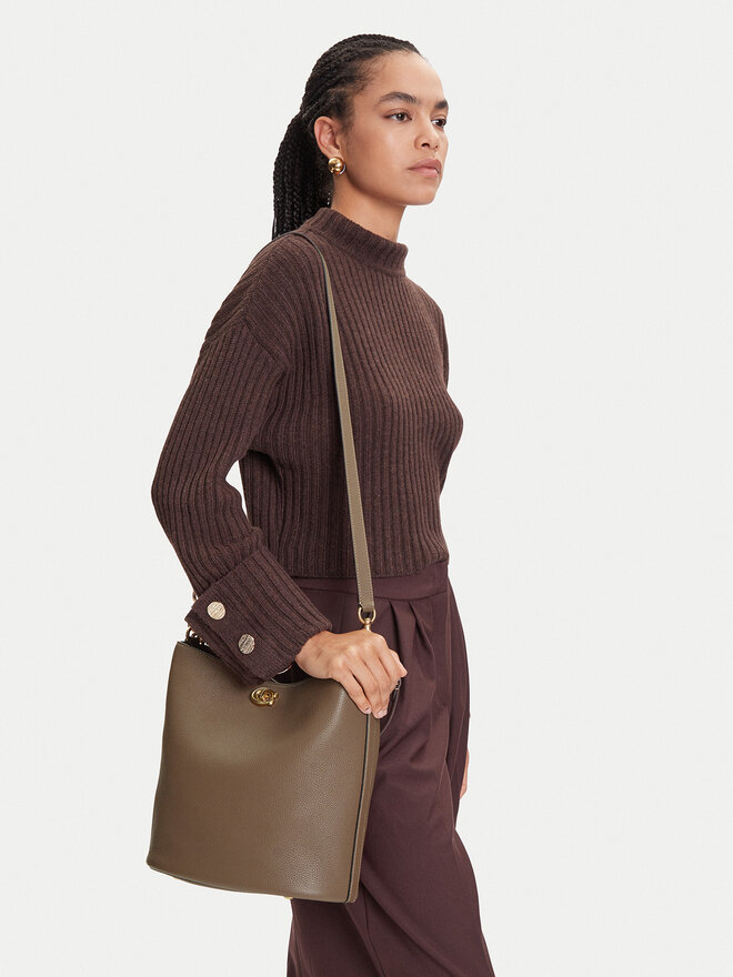Coach Дамска чанта Coach Willow CW624 B4CBD Кафяв