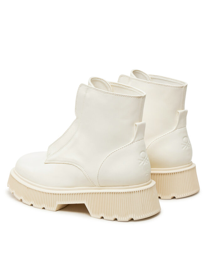 United Colors Of Benetton Schnürstiefeletten United Colors Of Benetton 8H6DDD038 Écru