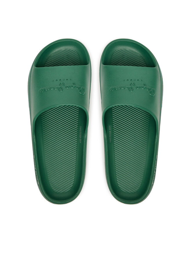 Pepe Jeans Natikači Pepe Jeans Beach Slide M PMS70159 Zelena
