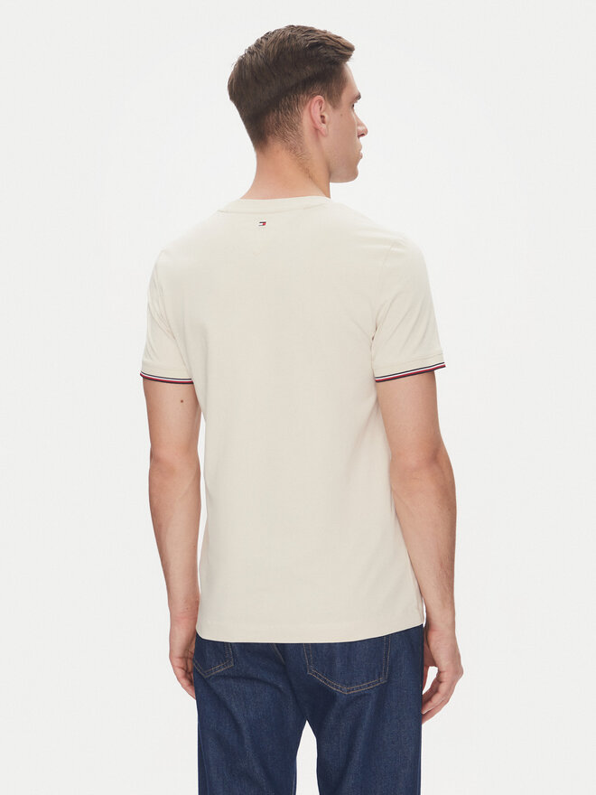 Tommy Hilfiger Tommy Hilfiger Camiseta Logo MW0MW32584 Beis Regular Fit