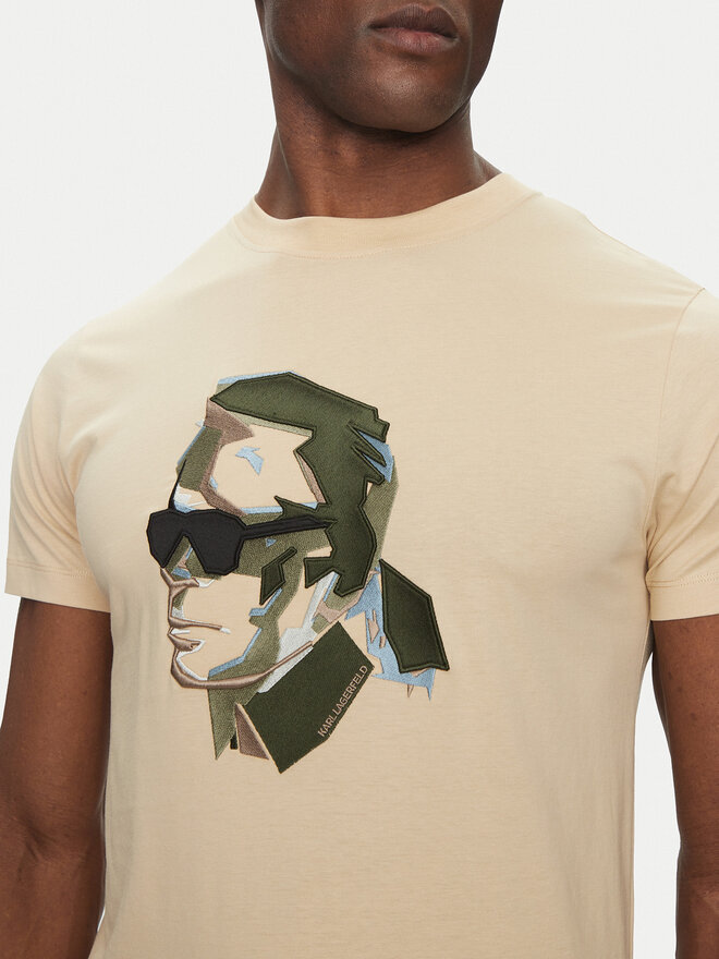 KARL LAGERFELD KARL LAGERFELD Camiseta 755067 552241 Beis Regular Fit