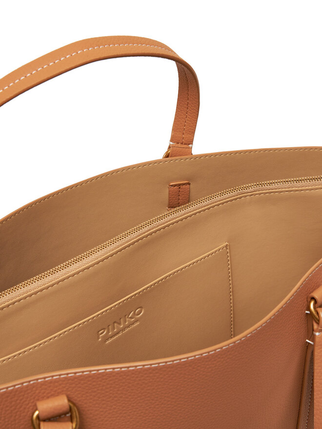 PINKO Torebka PINKO Carrie Shopper Big AI 24-25 PLTT 102832 A1LF Beżowy