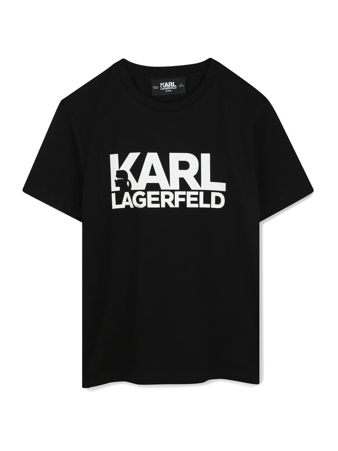 Karl Lagerfeld Kids Karl Lagerfeld Kids Póló Z30435 D Fekete Regular Fit