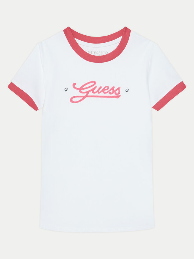 Guess Guess Marškinėliai J5RI11 K6YW4 Balta Regular Fit