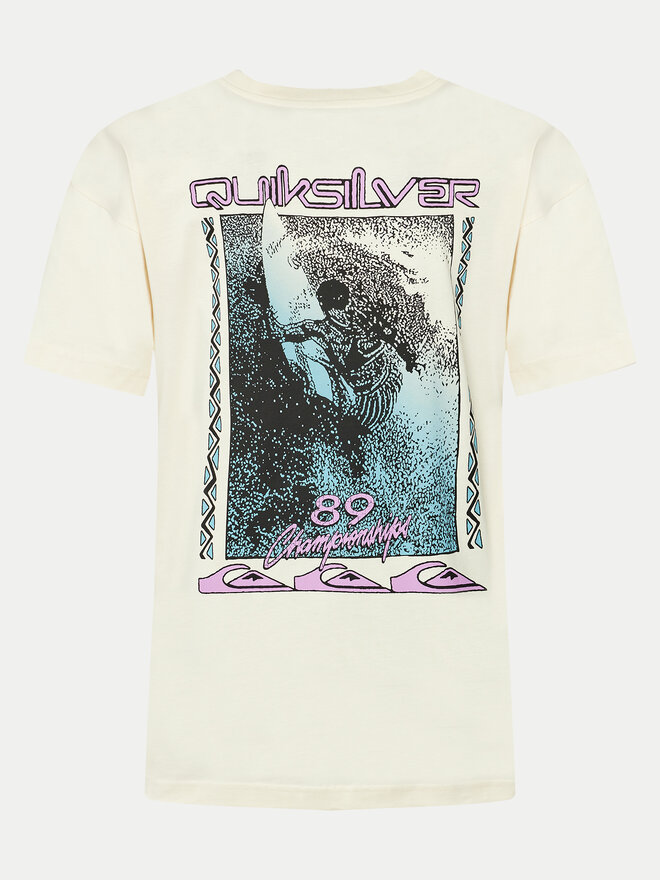 Quiksilver Quiksilver Camiseta Back Flash EQYZT07605 Écru Regular Fit