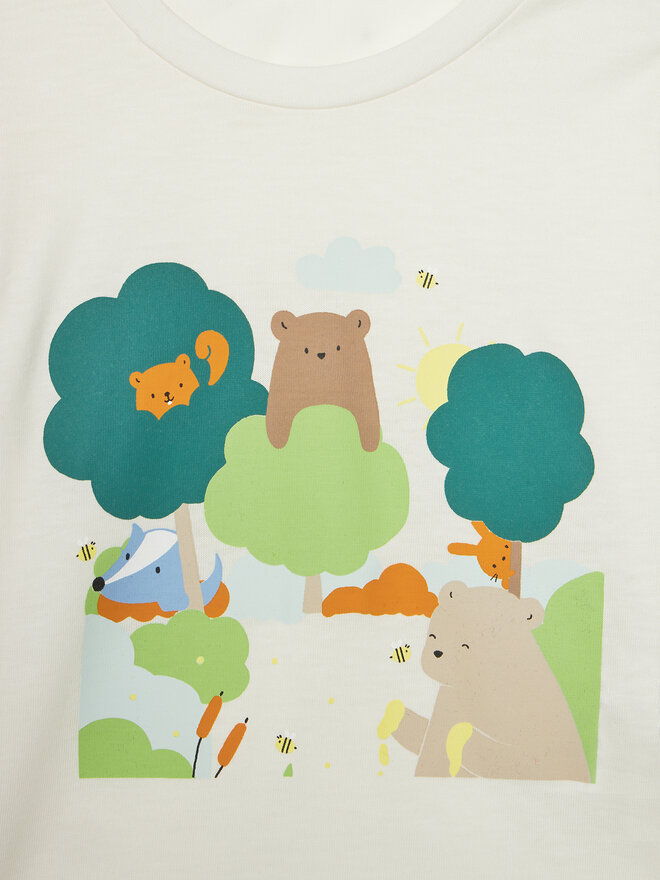United Colors Of Benetton United Colors Of Benetton Camiseta 3I1XA104G Écru Regular Fit