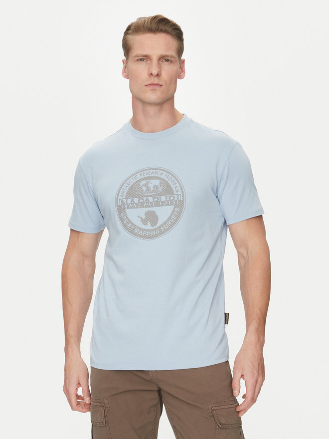 Napapijri Napapijri Camiseta S-Bollo NP0A4I3C Celeste Regular Fit