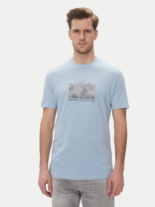 Armani Exchange Armani Exchange Camiseta XM000555 AF10358 U9360 Celeste Regular Fit