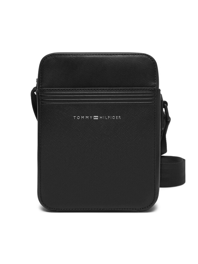 Tommy Hilfiger Τσαντάκι Tommy Hilfiger Th Business Leath Mini Reporter AM0AM13215 Μαύρο