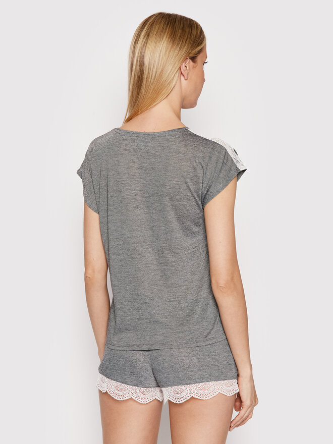Etam Etam Pyjama-T-Shirt Warm Day 6524553 Grau Regular Fit