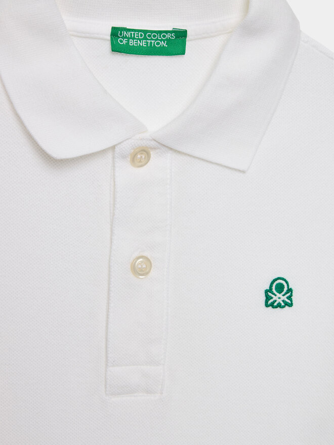 United Colors Of Benetton United Colors Of Benetton Polo marškinėliai 3089C300Q Balta Regular Fit