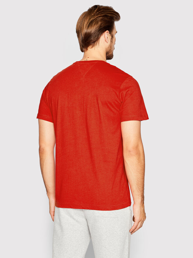 Tommy Jeans Tommy Jeans T-Shirt Corp Logo DM0DM15379 Rot Regular Fit