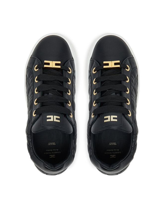 Elisabetta Franchi Снікерcи Elisabetta Franchi Low Cut Lace Up F4-A9E-0357-1251 S Чорний