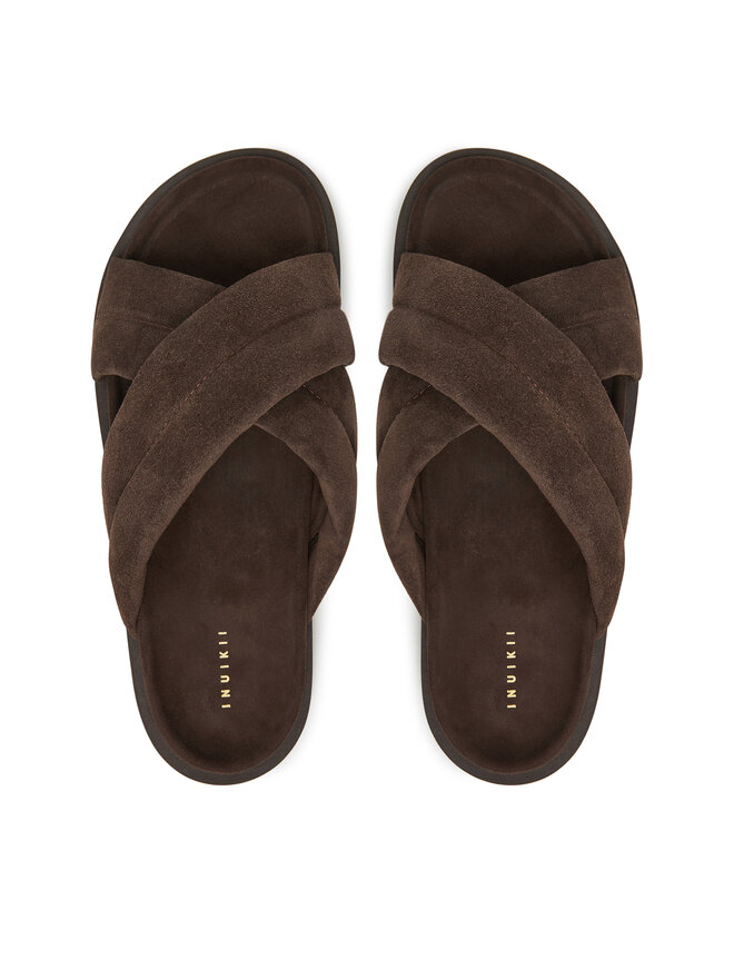 Inuikii Pantoletten Inuikii Suede Crossed 50102-500 Braun