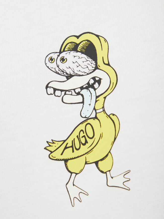 HUGO HUGO Camiseta Nutongo 50533391 Blanco Regular Fit