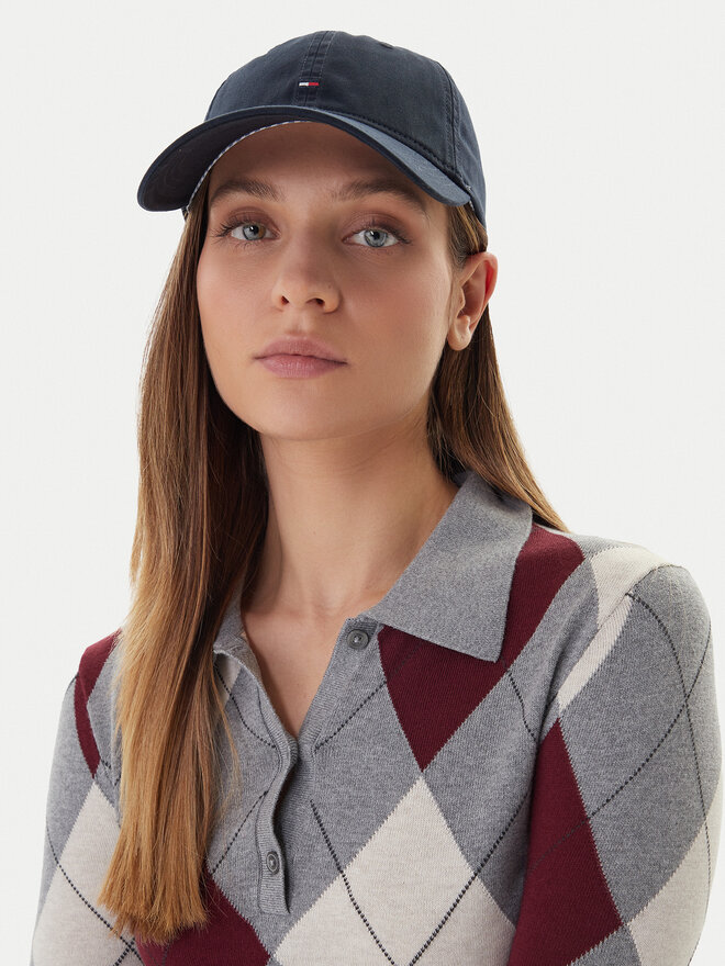 Tommy Hilfiger Καπέλο Jockey Tommy Hilfiger Essential Flag Soft Cap AW0AW17632 Σκούρο μπλε