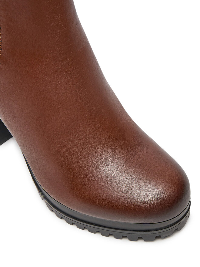 Tommy Jeans Členková obuv Tommy Jeans Tjw New Ess High Heel Boot EN0EN02439 Hnedá