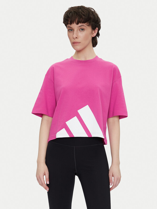 adidas adidas Majica Essentials Big Logo Boyfriend JG8728 Roza Loose Fit