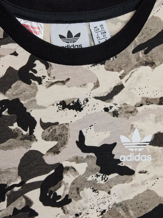 adidas adidas Marškinėliai Allover HK0276 Smėlio Regular Fit