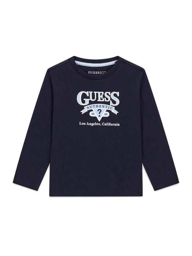 Guess Guess Bluse N6YI12 K3800 Dunkelblau Regular Fit