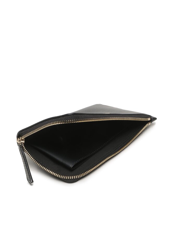Tommy Hilfiger Liels sieviešu maks Tommy Hilfiger Th Feminine Large Slim Wallet AW0AW14890 Melns