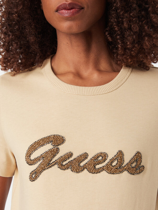 Guess Guess T-Shirt W6YI29 K4348 Beige Regular Fit