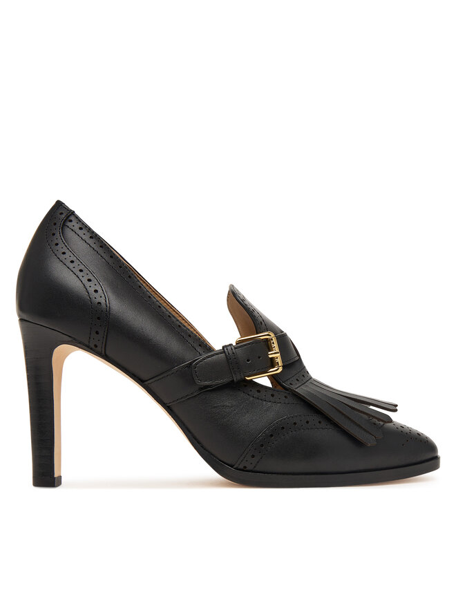 LAUREN RALPH LAUREN Halbschuhe LAUREN RALPH LAUREN Colleen Perforated Calfskin Kiltie Pump 802P02364002 Schwarz